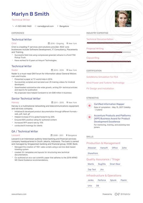 5 Tech Writer Resume Samples To Get Hired