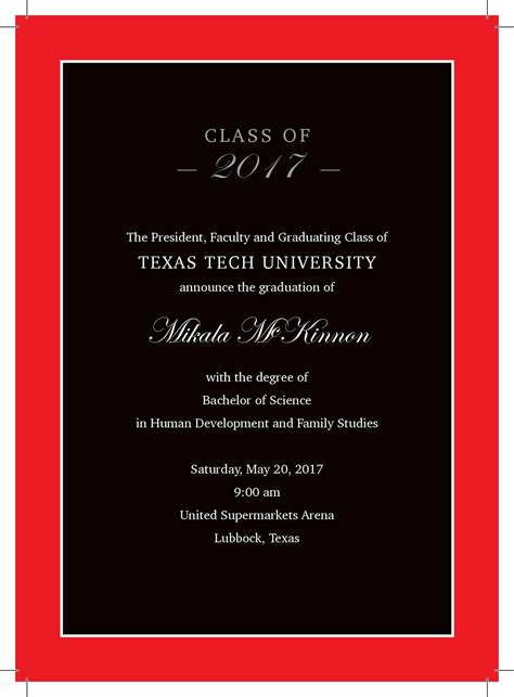 5 Ways To Create Perfect Texas Tech Graduation Announcements