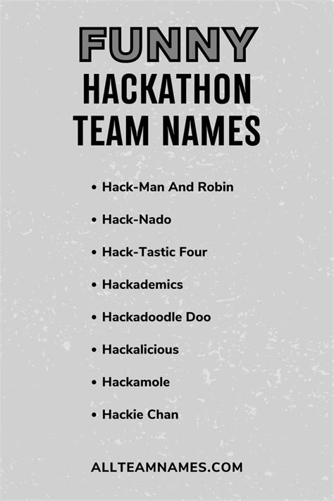 70 Awesome Tech Team Names For Hackathons