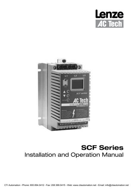 Ac Tech Scf Series Manual: A Comprehensive User Guide