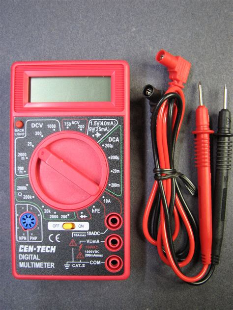 Cen Tech Digital Multimeter Manual Guide And Tutorial