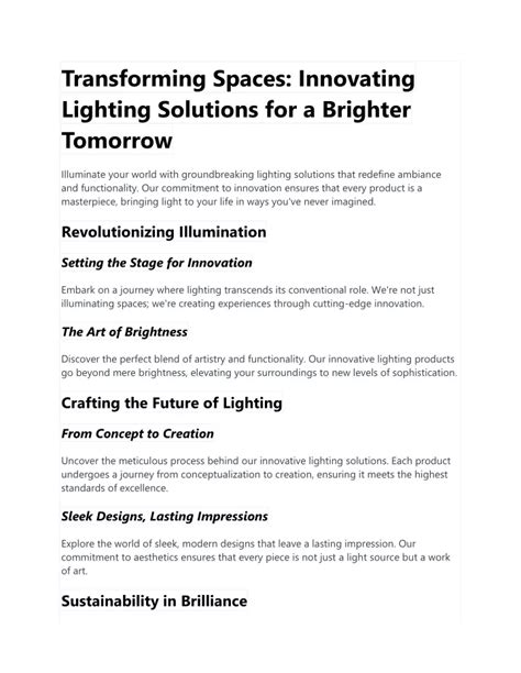 Con-Tech Lighting Solutions For A Brighter Tomorrow