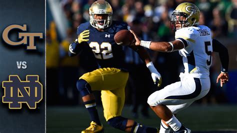 Ga Tech Vs Notre Dame Football Rivalry Showdown