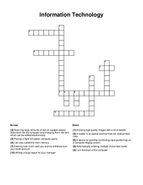 Gps Technology Crossword Puzzles