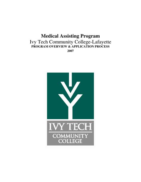 Ivy Tech Medical Assisting Program Overview