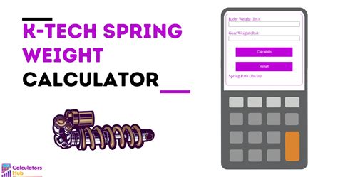 K-Tech Spring Rate Calculator Guide