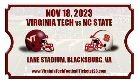 Nc State Vs Virginia Tech Football Tickets On Sale