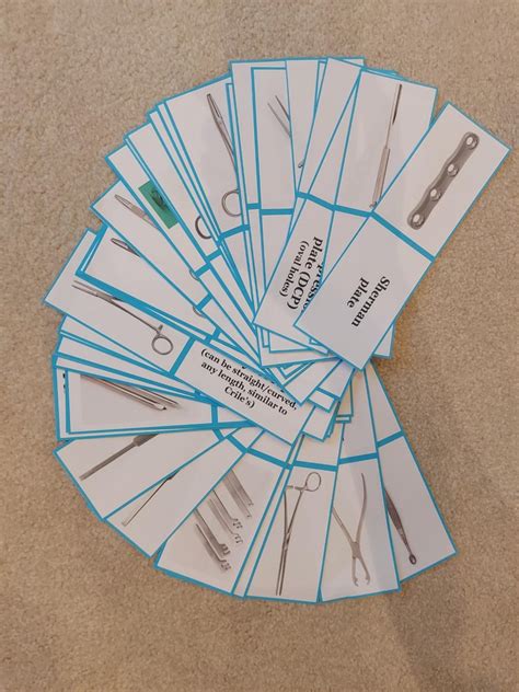 Surgical Tech Instrument Flashcards For Easy Prep