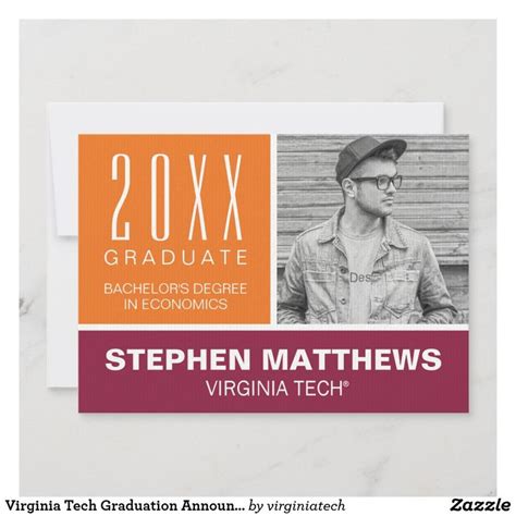 Virginia Tech Graduation Announcement Ideas And Templates