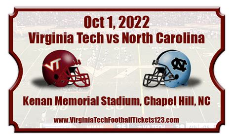 Virginia Tech Vs Unc Tickets: Get Yours Now