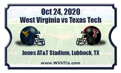 Wvu Vs Texas Tech Tickets: Buy Now